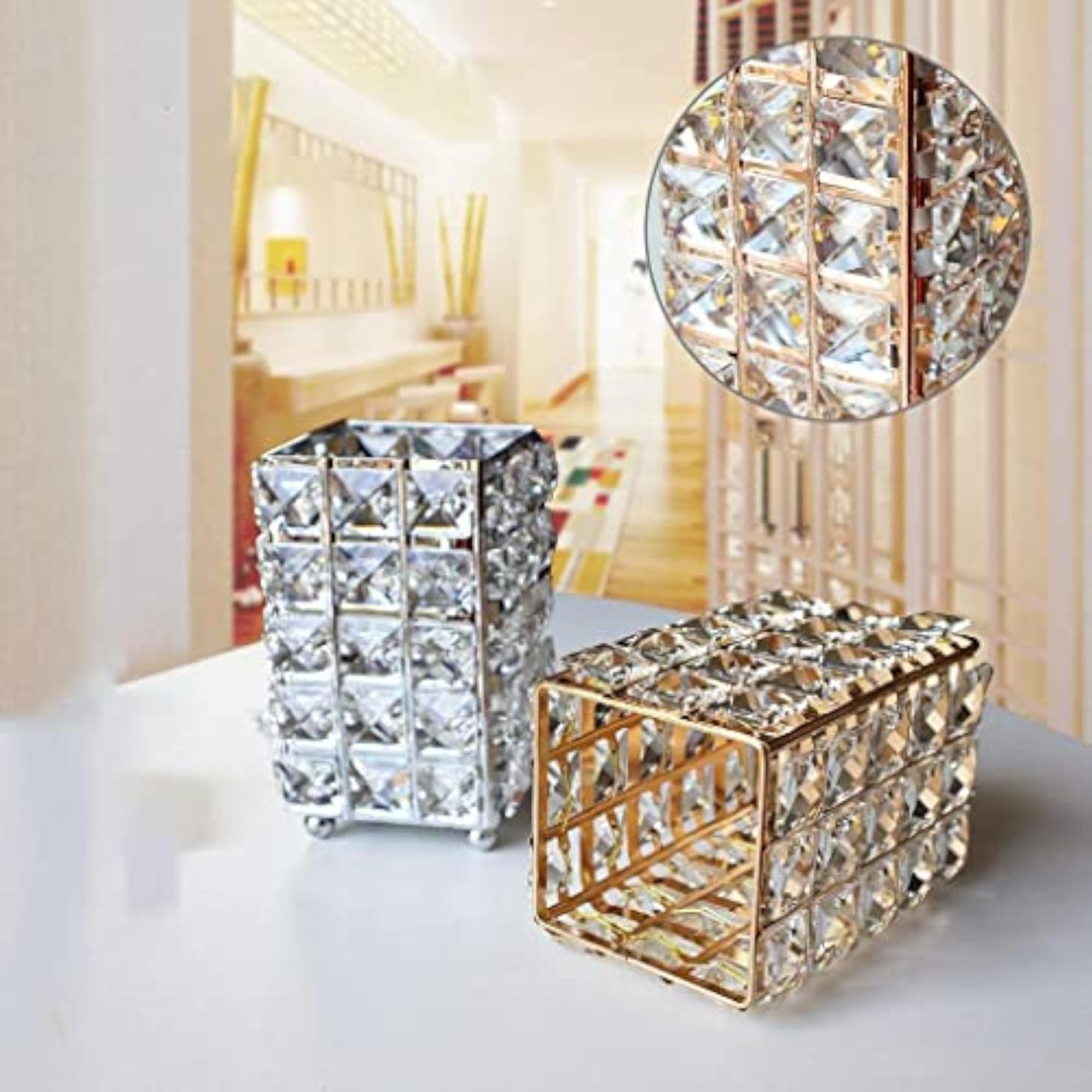 Crystal Makeup Brush Holder for Organising Brushes